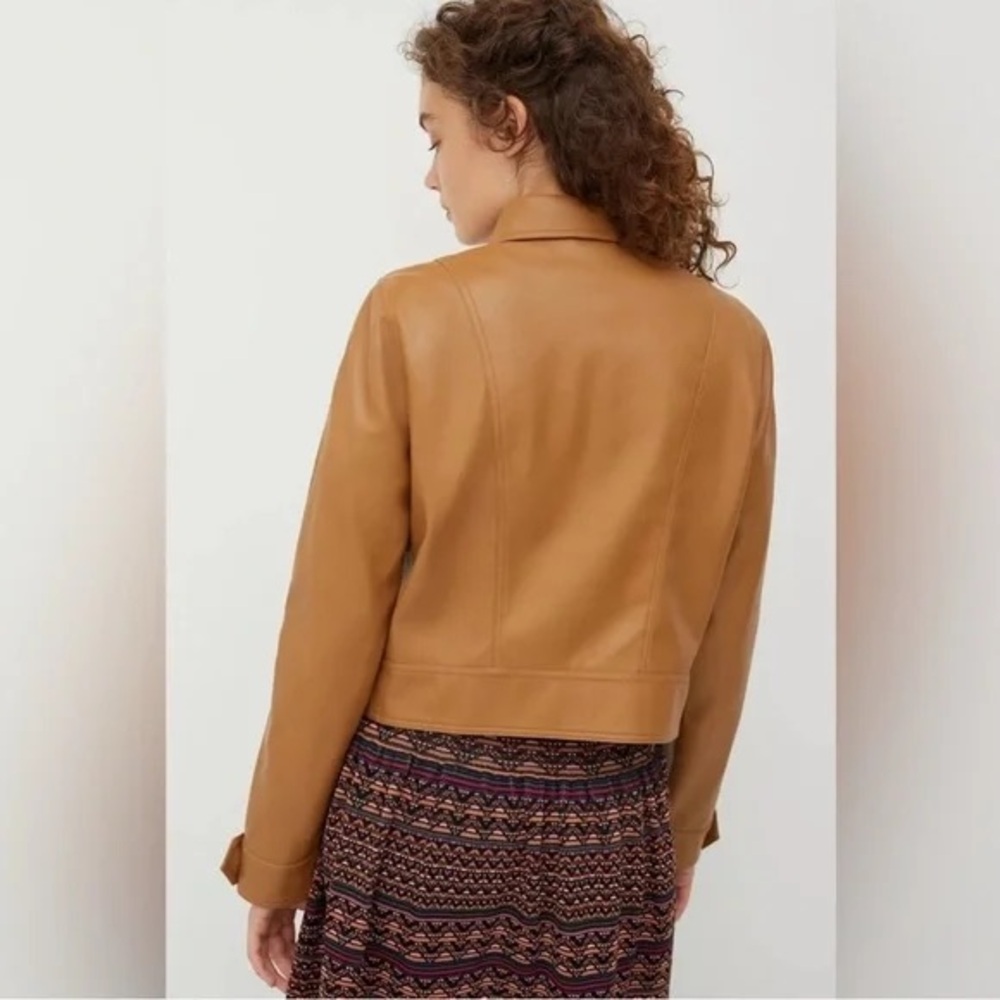 NWOT ANTHRO Katy Cropped Faux Leather Jacket *Flaw* - Picture 3 of 12